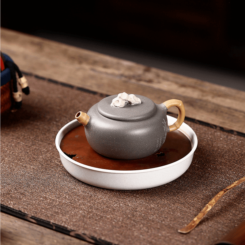 Yixing Purple Clay Teapot [Taihu Stone Qingyi] | 宜兴紫砂壶 原矿青灰段 [太湖石清逸] - YIQIN TEA HOUSE 一沁茶舍  |  yiqinteahouse.com