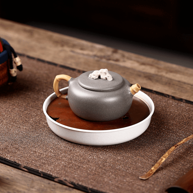 Yixing Purple Clay Teapot [Taihu Stone Qingyi] | 宜兴紫砂壶 原矿青灰段 [太湖石清逸] - YIQIN TEA HOUSE 一沁茶舍  |  yiqinteahouse.com