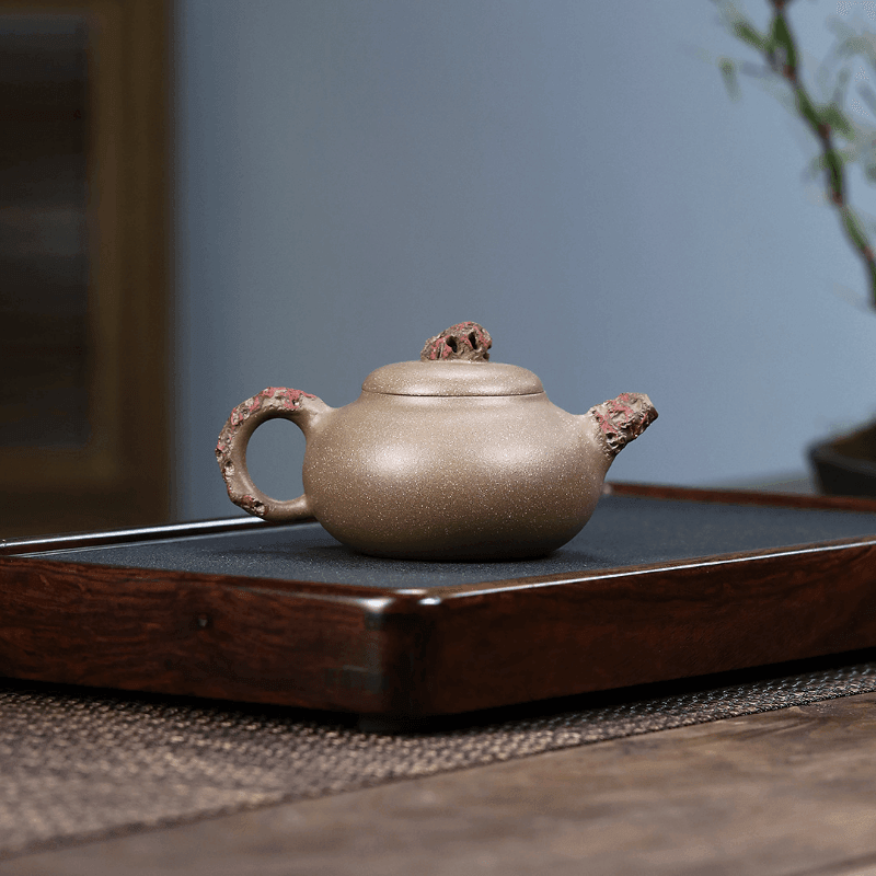 Yixing Purple Clay Teapot [Taihu Stone Ruding] | 宜兴紫砂壶 原矿青灰段泥 [太湖石乳丁] - YIQIN TEA HOUSE 一沁茶舍  |  yiqinteahouse.com