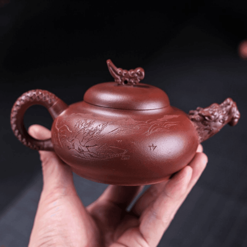 Yixing Purple Clay Teapot [The Dragon] | 宜兴紫砂壶 原矿紫泥 [龙吟天下] - YIQIN TEA HOUSE 一沁茶舍  |  yiqinteahouse.com