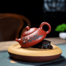 Load image into Gallery viewer, Yixing Purple Clay Teapot [Three Friends of Winter] | 宜兴紫砂壶 原矿大红袍 [岁寒三友] - YIQIN TEA HOUSE 一沁茶舍  |  yiqinteahouse.com

