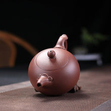 Load image into Gallery viewer, Yixing Purple Clay Teapot [Wishful Xishi] Set | 宜兴紫砂壶 原矿紫泥 [如意西施] 套装 - YIQIN TEA HOUSE 一沁茶舍  |  yiqinteahouse.com
