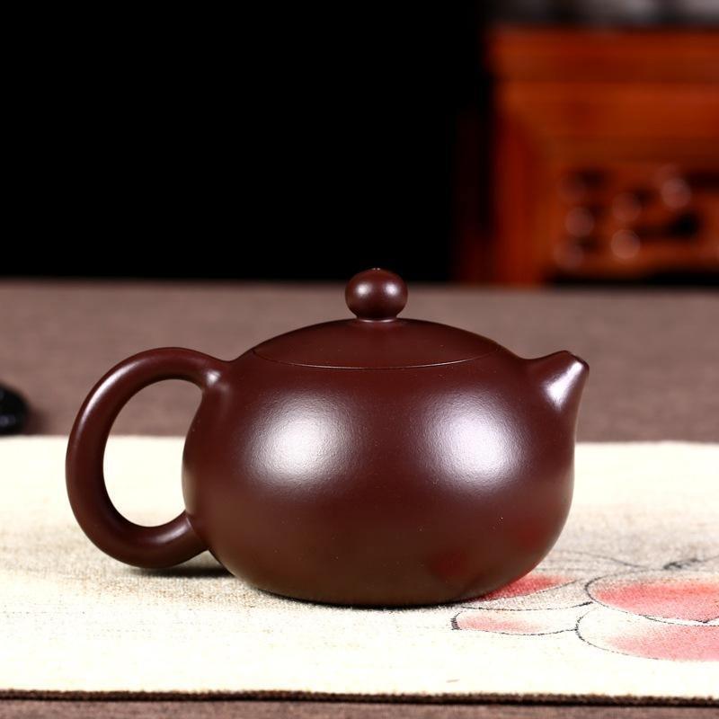 Yixing Purple Clay Teapot [Xishi Pot] | 宜兴紫砂壶 原矿紫朱泥 [西施壶] 400/220ml - YIQIN TEA HOUSE 一沁茶舍 | yiqinteahouse.com