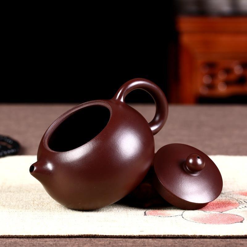 Yixing Purple Clay Teapot [Xishi Pot] | 宜兴紫砂壶 原矿紫朱泥 [西施壶] 400/220ml - YIQIN TEA HOUSE 一沁茶舍 | yiqinteahouse.com