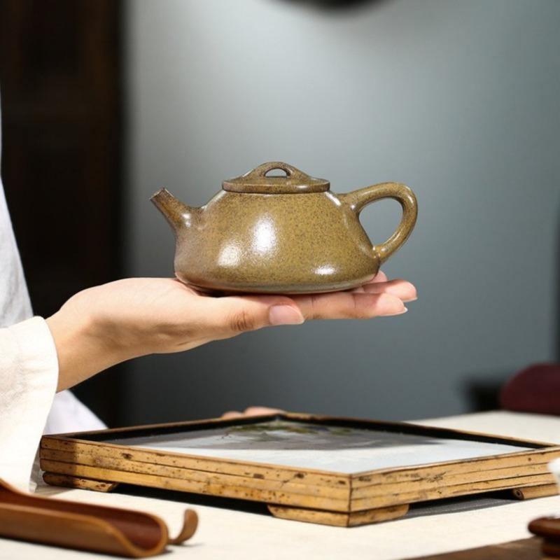 Yixing Purple Clay Teapot [Ziye Shi Piao] | 宜兴紫砂壶 段泥柴烧 [子冶石瓢] - YIQIN TEA HOUSE 一沁茶舍 | yiqinteahouse.com