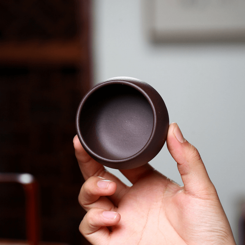 Yixing Purple Clay (Zisha) [Round Cup] Tea Cup 80ml - YIQIN TEA HOUSE | yiqinteahouse.com | tea cup, teaware