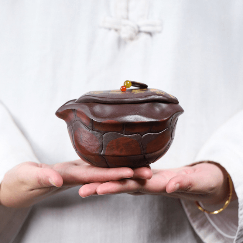 Yixing Zisha Hand-Grab Pot / Teapot [Wealthy] (Zi Ni - 300ml) - YIQIN TEA HOUSE | yiqinteahouse.com | 200-300ml, gaiwan, new arrival, teapot, teaware, zisha teapot