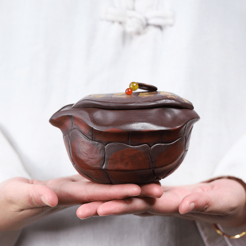 Yixing Zisha Hand-Grab Pot / Teapot [Wealthy] (Zi Ni - 300ml) - YIQIN TEA HOUSE | yiqinteahouse.com | 200-300ml, gaiwan, new arrival, teapot, teaware, zisha teapot