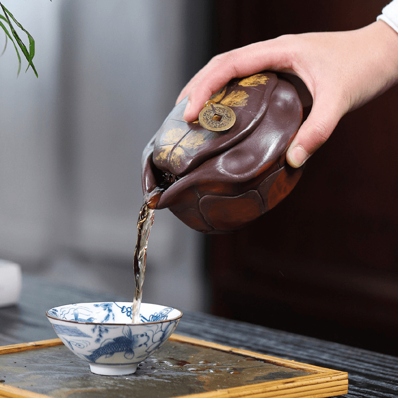 Yixing Zisha Hand-Grab Pot / Teapot [Wealthy] (Zi Ni - 300ml) - YIQIN TEA HOUSE | yiqinteahouse.com | 200-300ml, gaiwan, new arrival, teapot, teaware, zisha teapot