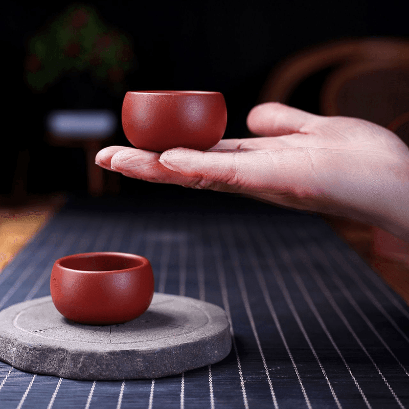 Yixing Zisha Tea Cup [Dahongpao] 50/90ml - YIQIN TEA HOUSE | yiqinteahouse.com | tea cup, teaware