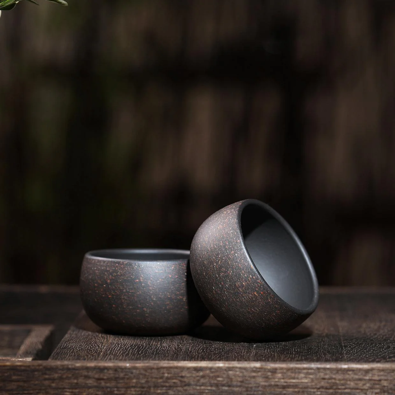 Yixing Zisha Tea Cup [Hei Jin Sha / Long Xue Sha] 40ml - YIQIN TEA HOUSE | yiqinteahouse.com | tea cup, teaware