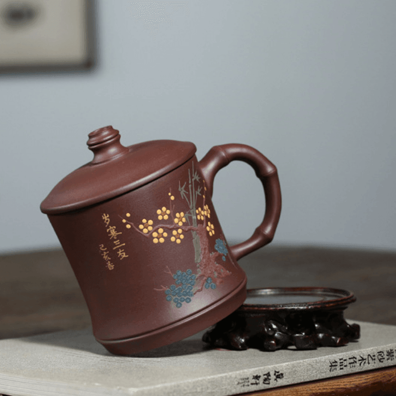 Yixing Zisha Tea Mug [3 Friends of Winter] 500ml - YIQIN TEA HOUSE | yiqinteahouse.com | tea mug, teaware