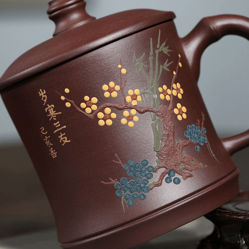 Yixing Zisha Tea Mug [3 Friends of Winter] 500ml - YIQIN TEA HOUSE | yiqinteahouse.com | tea mug, teaware