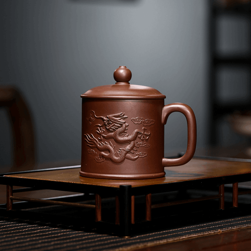 Yixing Zisha Tea Mug [Flying Dragon] 380ml - YIQIN TEA HOUSE | yiqinteahouse.com | tea mug, teaware