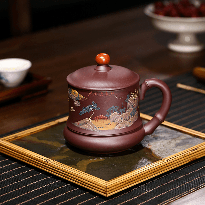 Yixing Zisha Tea Mug [Good Luck] 420ml - YIQIN TEA HOUSE | yiqinteahouse.com | tea mug, teaware