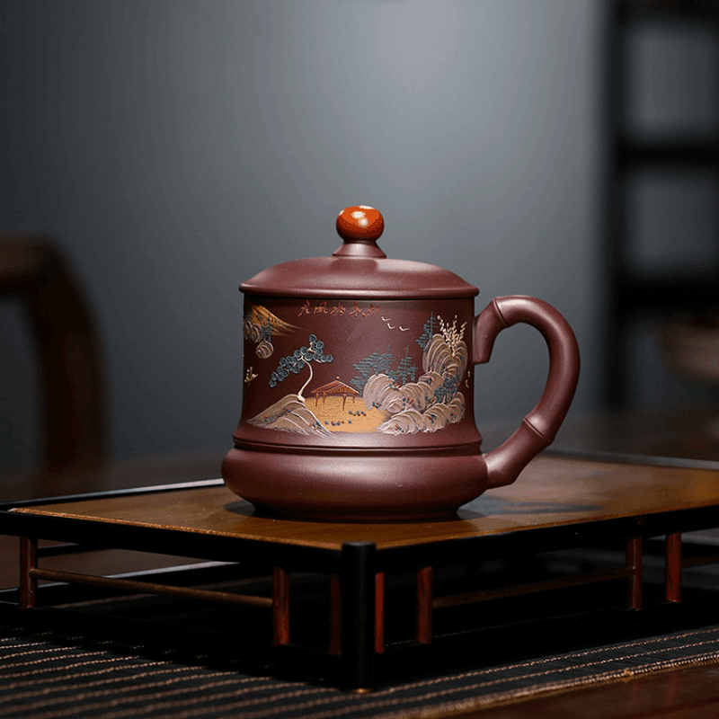 Yixing Zisha Tea Mug [Good Luck] 420ml - YIQIN TEA HOUSE | yiqinteahouse.com | tea mug, teaware