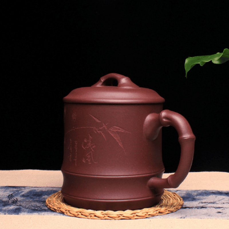 Yixing Zisha Tea Mug [Qingfeng Bamboo] 550ml - YIQIN TEA HOUSE | yiqinteahouse.com | tea mug, teaware