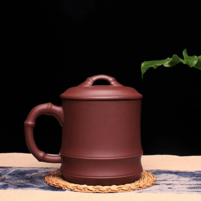 Yixing Zisha Tea Mug [Qingfeng Bamboo] 550ml - YIQIN TEA HOUSE | yiqinteahouse.com | tea mug, teaware