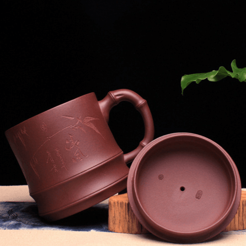 Yixing Zisha Tea Mug [Qingfeng Bamboo] 550ml - YIQIN TEA HOUSE | yiqinteahouse.com | tea mug, teaware