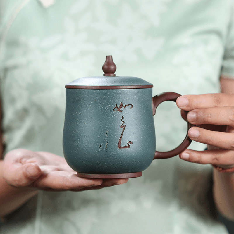 Yixing Zisha Tea Mug [Ruyi] 420ml - YIQIN TEA HOUSE | yiqinteahouse.com | tea mug, teaware