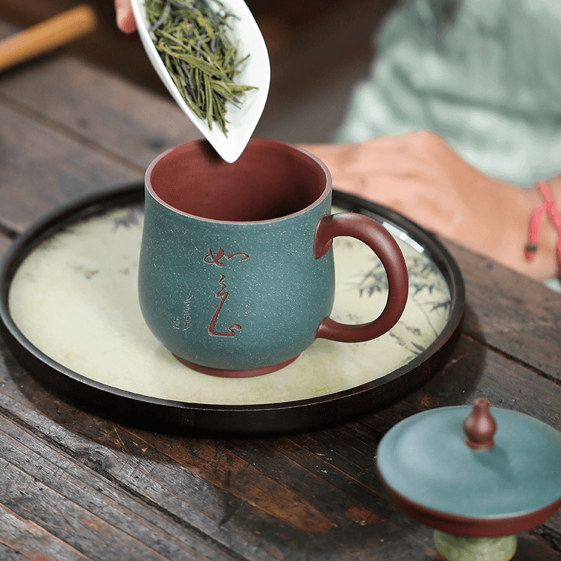 Yixing Zisha Tea Mug [Ruyi] 420ml - YIQIN TEA HOUSE | yiqinteahouse.com | tea mug, teaware