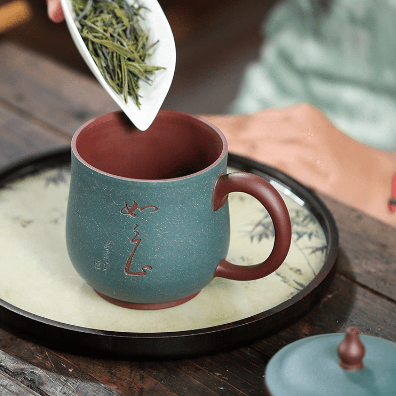 Yixing Zisha Tea Mug [Ruyi] 420ml - YIQIN TEA HOUSE | yiqinteahouse.com | tea mug, teaware