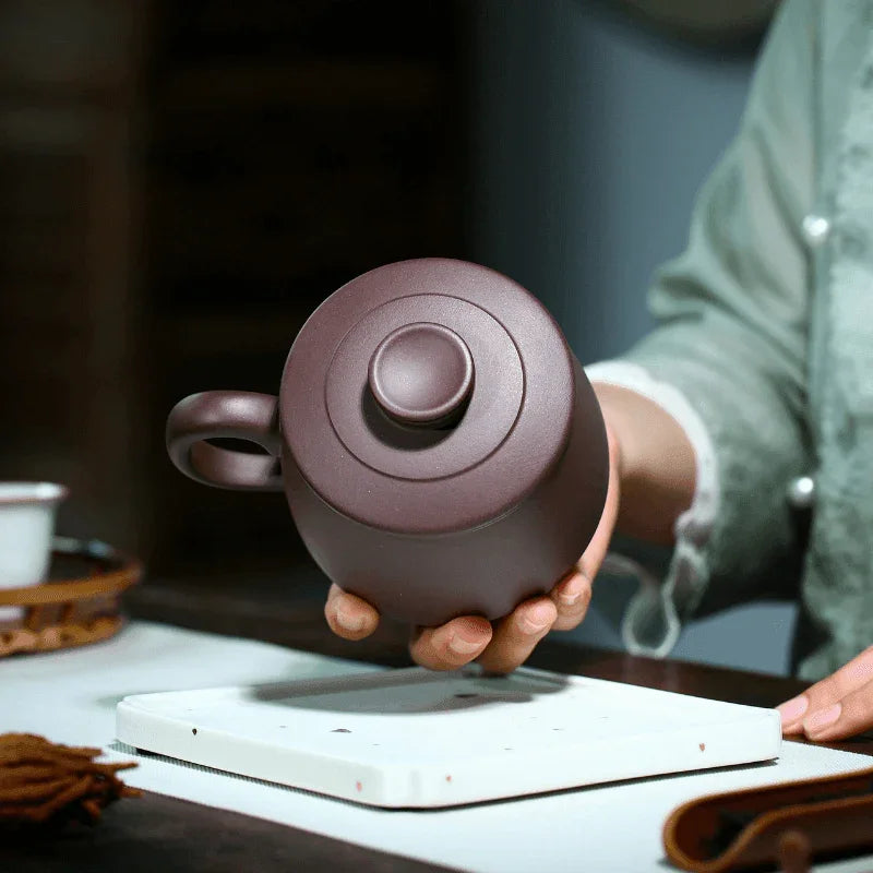Yixing Zisha Tea Mug with Filter [Autumn Dew] 460ml - YIQIN TEA HOUSE | yiqinteahouse.com | tea mug, teaware