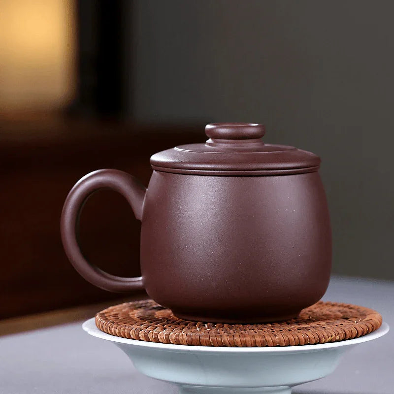Yixing Zisha Tea Mug with Filter [Junde] 430ml - YIQIN TEA HOUSE | yiqinteahouse.com | tea mug, teaware