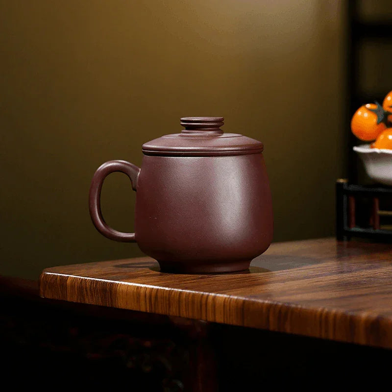 Yixing Zisha Tea Mug with Filter [Shanshui] 470ml - YIQIN TEA HOUSE | yiqinteahouse.com | tea mug, teaware