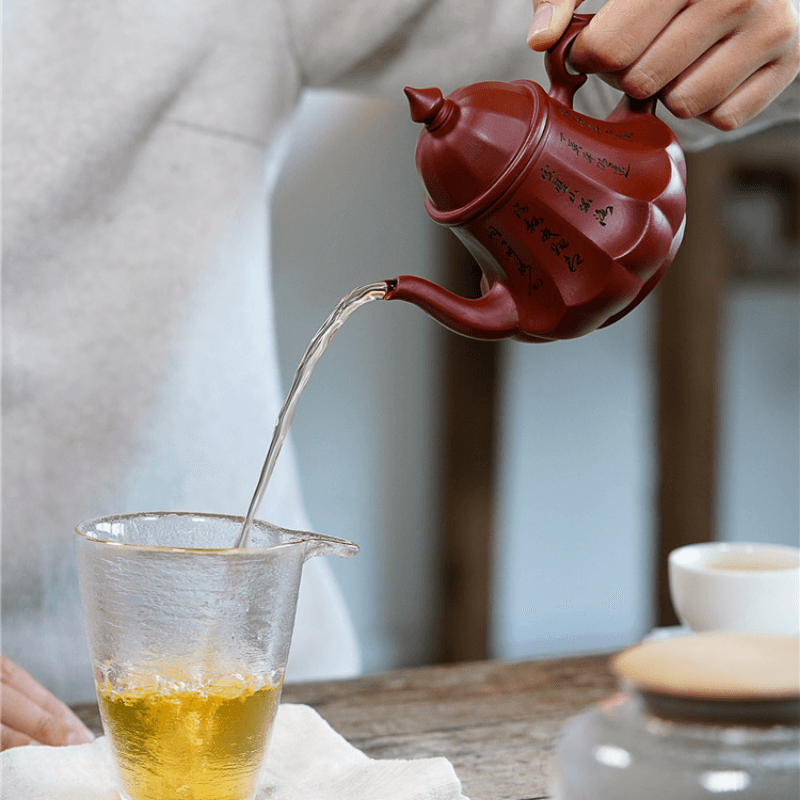 Yixing Zisha Teapot [Antique Lamp] (Dahongpao - 220ml) - YIQIN TEA HOUSE | yiqinteahouse.com | 200-300ml, new arrival, teapot, teaware, zisha teapot