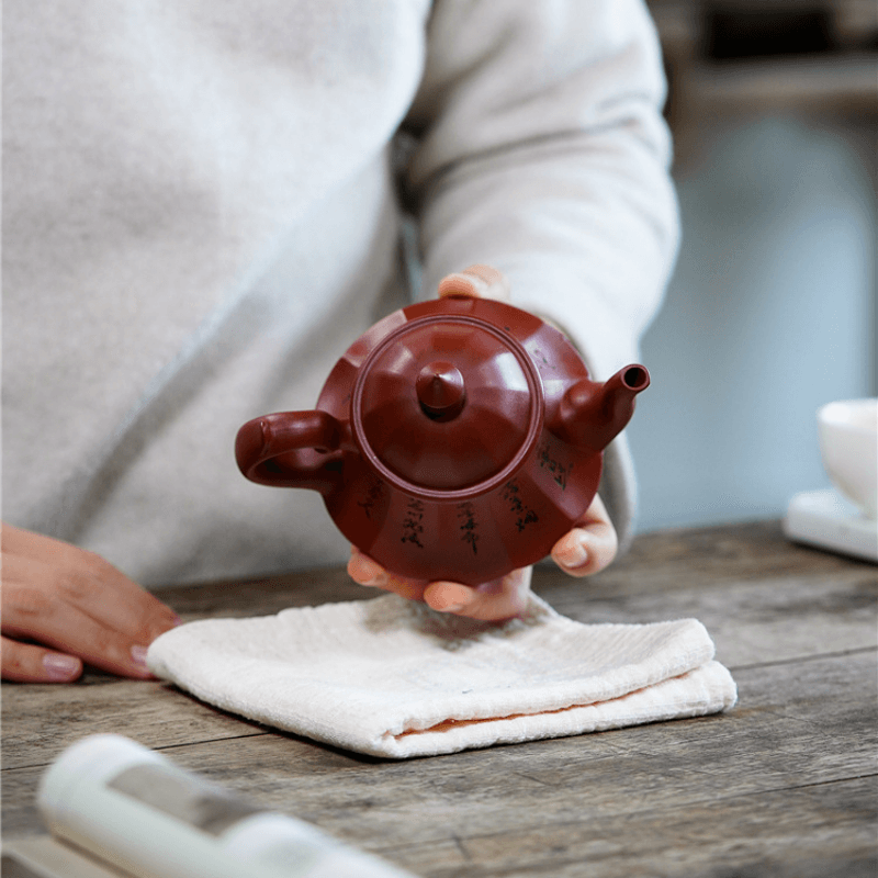 Yixing Zisha Teapot [Antique Lamp] (Dahongpao - 220ml) - YIQIN TEA HOUSE | yiqinteahouse.com | 200-300ml, new arrival, teapot, teaware, zisha teapot