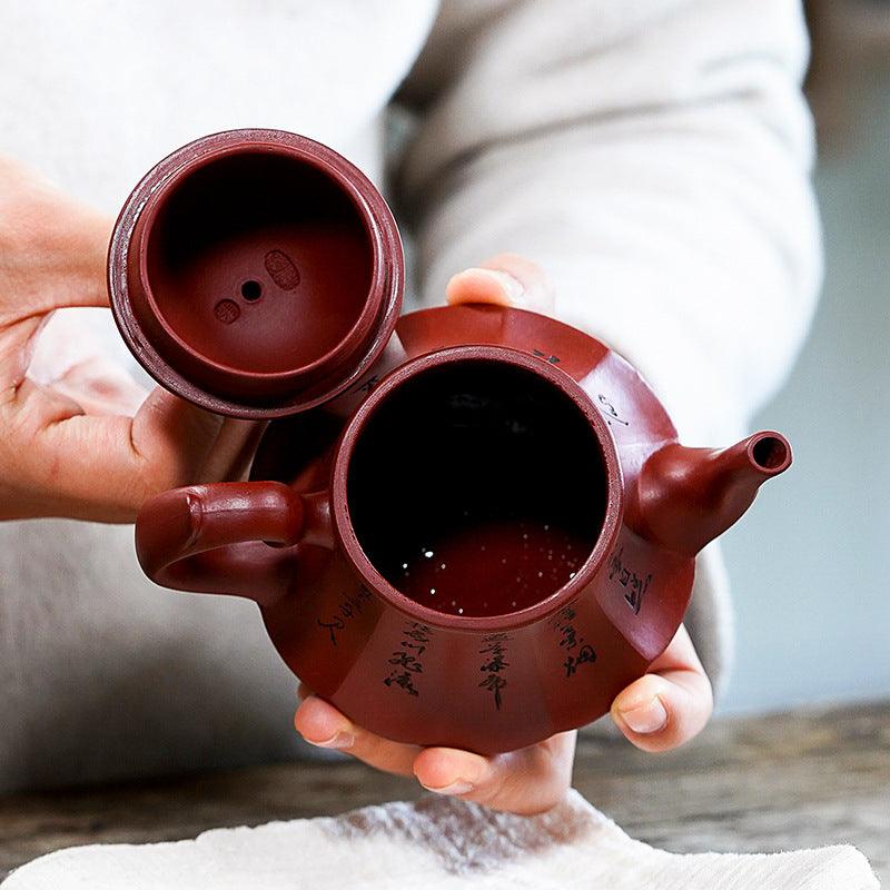 Yixing Zisha Teapot [Antique Lamp] (Dahongpao - 220ml) - YIQIN TEA HOUSE | yiqinteahouse.com | 200-300ml, new arrival, teapot, teaware, zisha teapot