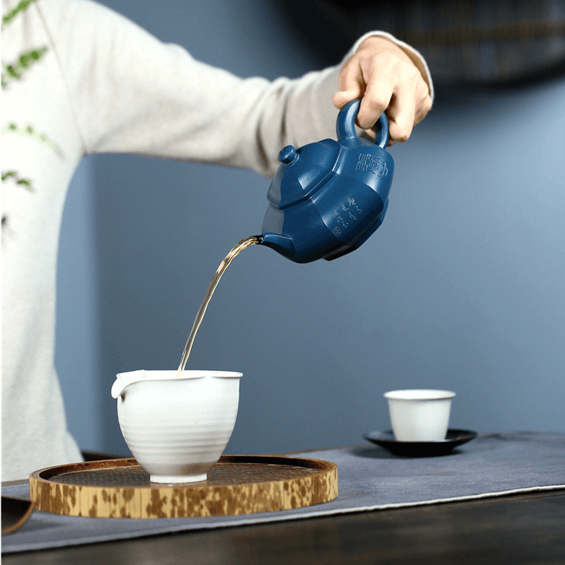 Yixing Zisha Teapot [Bafang Baoling] (Tian Qing Ni - 270ml) - YIQIN TEA HOUSE | yiqinteahouse.com | 200-300ml, teapot, teaware, zisha teapot