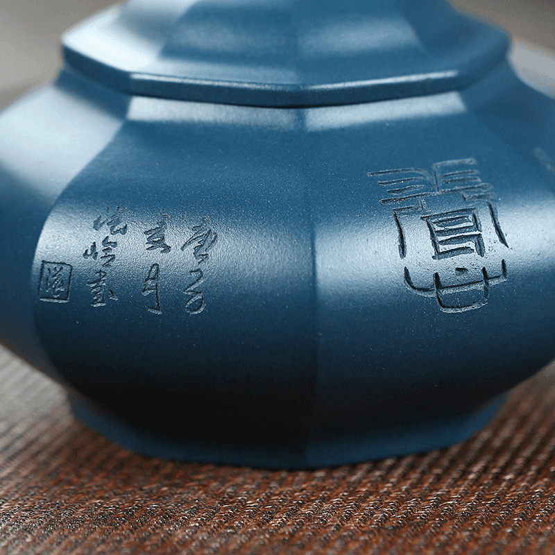 Yixing Zisha Teapot [Bafang Baoling] (Tian Qing Ni - 270ml) - YIQIN TEA HOUSE | yiqinteahouse.com | 200-300ml, teapot, teaware, zisha teapot