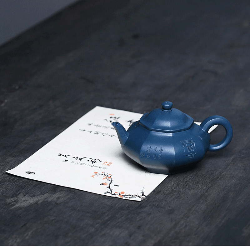 Yixing Zisha Teapot [Bafang Baoling] (Tian Qing Ni - 270ml) - YIQIN TEA HOUSE | yiqinteahouse.com | 200-300ml, teapot, teaware, zisha teapot