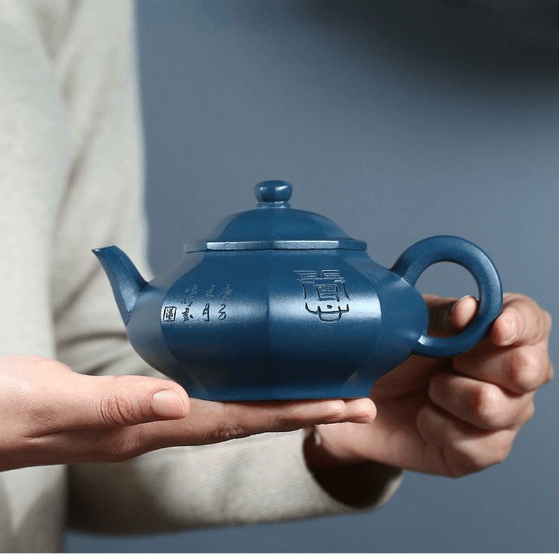 Yixing Zisha Teapot [Bafang Baoling] (Tian Qing Ni - 270ml) - YIQIN TEA HOUSE | yiqinteahouse.com | 200-300ml, teapot, teaware, zisha teapot