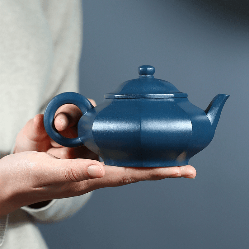 Yixing Zisha Teapot [Bafang Baoling] (Tian Qing Ni - 270ml) - YIQIN TEA HOUSE | yiqinteahouse.com | 200-300ml, teapot, teaware, zisha teapot