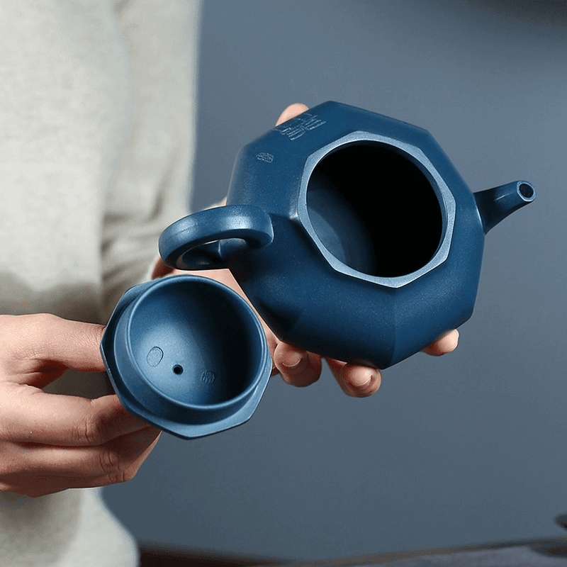 Yixing Zisha Teapot [Bafang Baoling] (Tian Qing Ni - 270ml) - YIQIN TEA HOUSE | yiqinteahouse.com | 200-300ml, teapot, teaware, zisha teapot