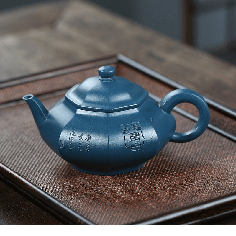 Yixing Zisha Teapot [Bafang Baoling] (Tian Qing Ni - 270ml) - YIQIN TEA HOUSE | yiqinteahouse.com | 200-300ml, teapot, teaware, zisha teapot