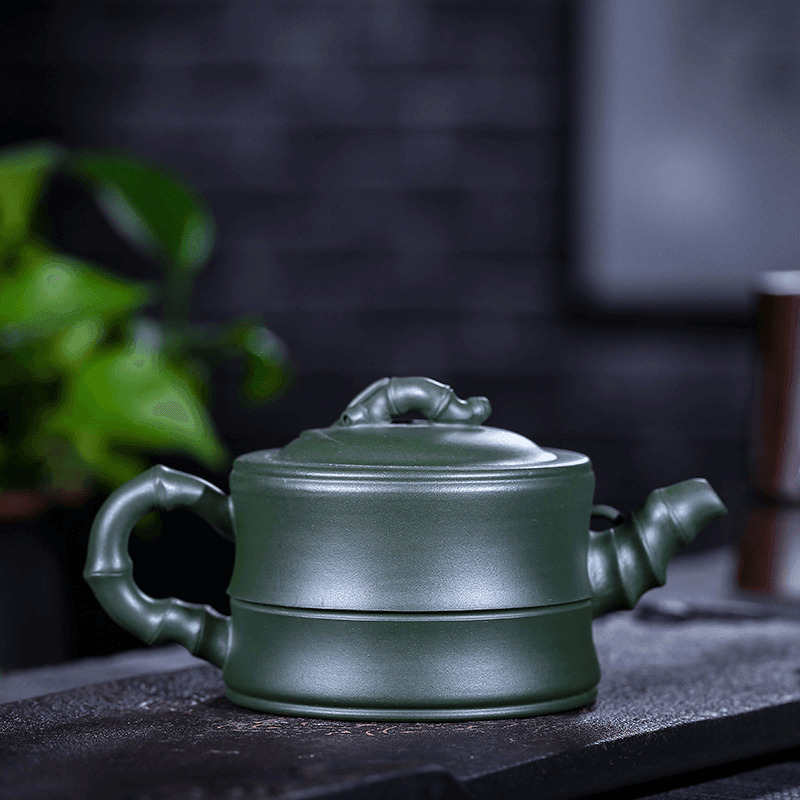 Yixing Zisha Teapot [Bamboo] (Lu Ni - 250ml) - YIQIN TEA HOUSE | yiqinteahouse.com | 200-300ml, new arrival, teapot, teaware, zisha teapot