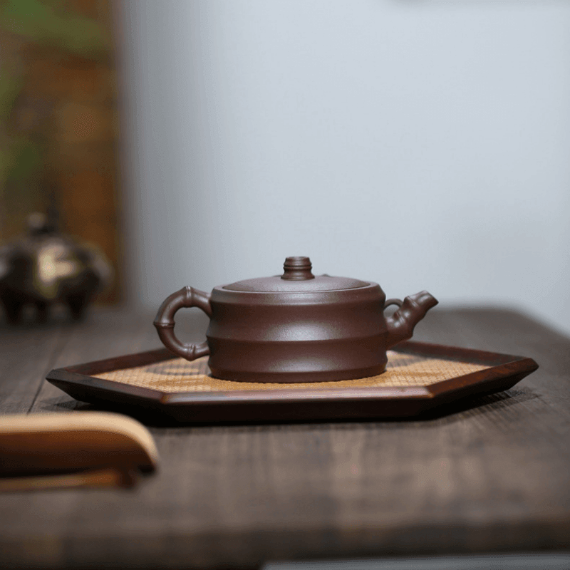 Yixing Zisha Teapot [Bamboo] (Zi Ni - 240ml) - YIQIN TEA HOUSE | yiqinteahouse.com | 200-300ml, teapot, teaware, zisha teapot