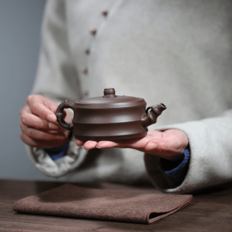 Yixing Zisha Teapot [Bamboo] (Zi Ni - 240ml) - YIQIN TEA HOUSE | yiqinteahouse.com | 200-300ml, teapot, teaware, zisha teapot