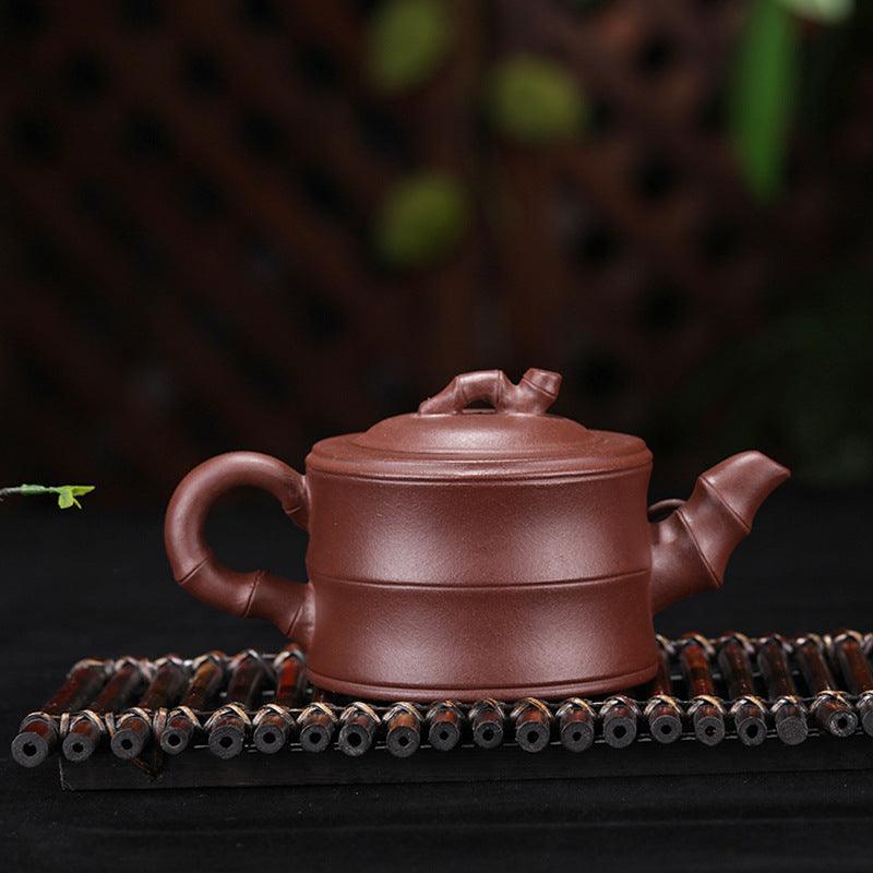 Yixing Zisha Teapot [Bamboo] (Zi Ni - 240ml) - YIQIN TEA HOUSE | yiqinteahouse.com | 200-300ml, teapot, teaware, zisha teapot