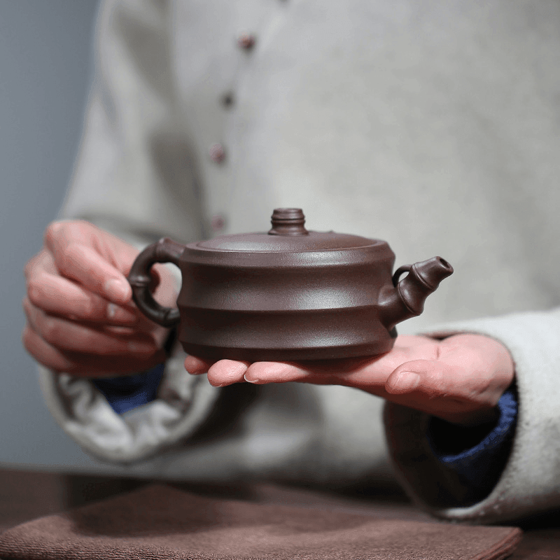 Yixing Zisha Teapot [Bamboo] (Zi Ni - 240ml) - YIQIN TEA HOUSE | yiqinteahouse.com | 200-300ml, teapot, teaware, zisha teapot