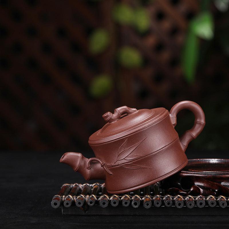 Yixing Zisha Teapot [Bamboo] (Zi Ni - 240ml) - YIQIN TEA HOUSE | yiqinteahouse.com | 200-300ml, teapot, teaware, zisha teapot