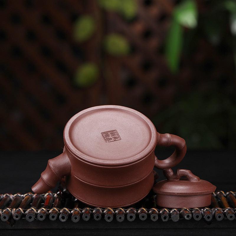 Yixing Zisha Teapot [Bamboo] (Zi Ni - 240ml) - YIQIN TEA HOUSE | yiqinteahouse.com | 200-300ml, teapot, teaware, zisha teapot