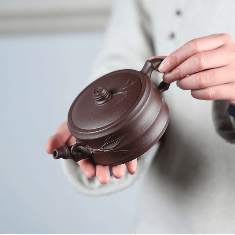 Yixing Zisha Teapot [Bamboo] (Zi Ni - 240ml) - YIQIN TEA HOUSE | yiqinteahouse.com | 200-300ml, teapot, teaware, zisha teapot