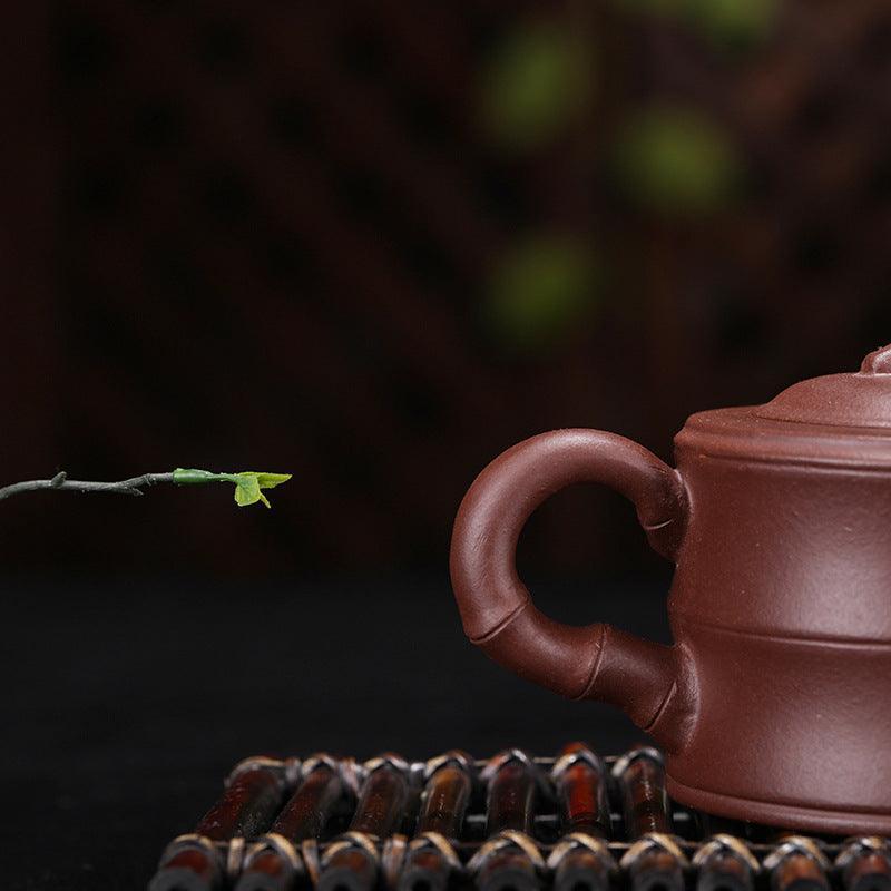 Yixing Zisha Teapot [Bamboo] (Zi Ni - 240ml) - YIQIN TEA HOUSE | yiqinteahouse.com | 200-300ml, teapot, teaware, zisha teapot