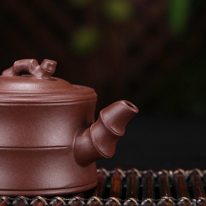 Yixing Zisha Teapot [Bamboo] (Zi Ni - 240ml) - YIQIN TEA HOUSE | yiqinteahouse.com | 200-300ml, teapot, teaware, zisha teapot