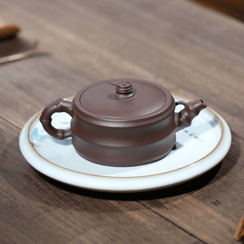 Yixing Zisha Teapot [Bamboo] (Zi Ni - 240ml) - YIQIN TEA HOUSE | yiqinteahouse.com | 200-300ml, teapot, teaware, zisha teapot